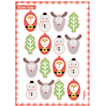 Stickers plancha Santa troqueladas 16u